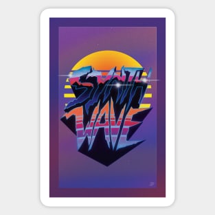 "Synthwave" Outrun Style Poster Sticker